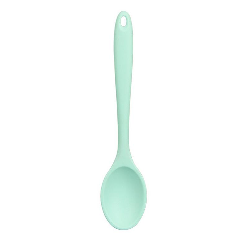 Solid Color Silicone Spoon Heat Resistant Non-stick Rice Spoons Kitchen Utensil Slotted Spoon Cooking Kitchen Tool Tableware4
