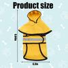 Dog Poncho, Rain Jacket for Dogs Waterproof, Reflective Safety Dog Raincoat, Yellow M Size, Polyester Material