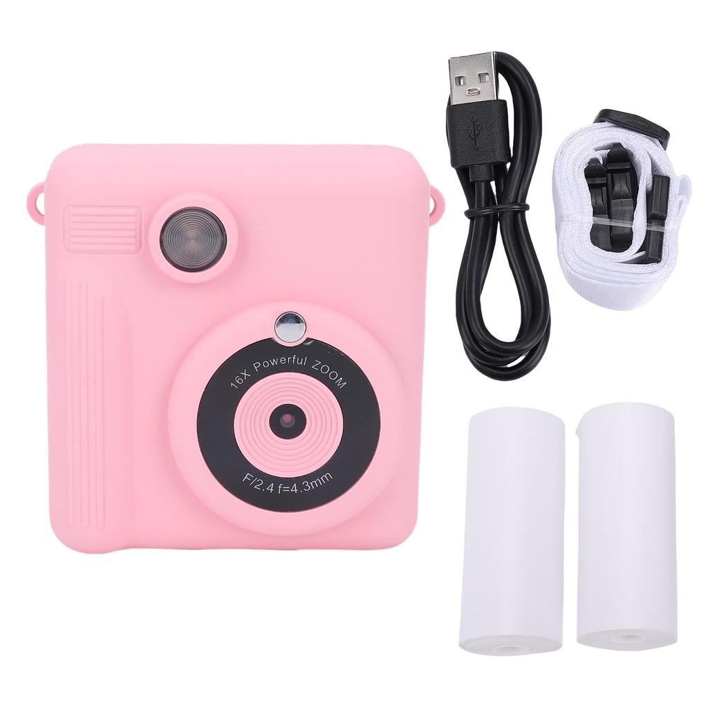 Kids Instant Print Camera 1080P HD Double Lens Instant Print Camera with Print Paper for Outdoor Game