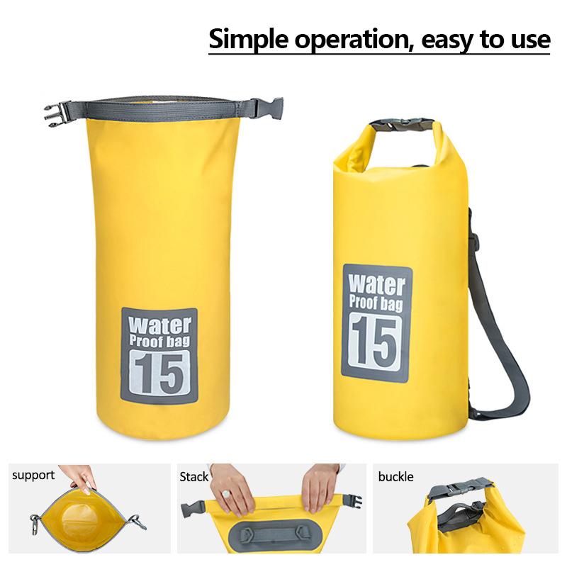 Outdoor Sport PVC Wasserdichter Aufbewahrungs-Trockensack für Kanu Kajak Rafting Schwimmen Reise-Kit Sack Rucksack