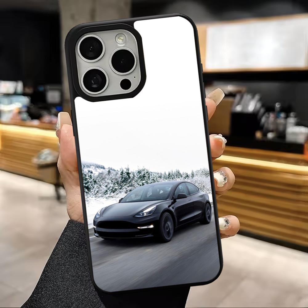 Sports T-Teslaes Car Phone Case For iPhone 16,15,14,13,12,11,Pro,Max,Plus,Mini,Magsafe,Magnetic Wireless Charging Case