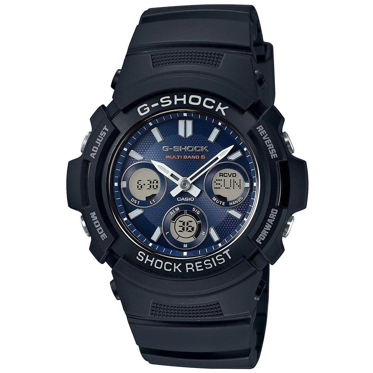 Casio G-Shock Wristwatch Quartz Mens AWG-M100SB-2A Navy