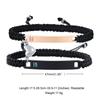 Matching Heart Promise Couples Personalized Bracelets, Custom Engraved Name ID Tag Bracelet, Valentines Day Gift
