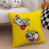 Retro Cartoon American Game CCuphead Cushion Cover Throw Pillow Cover Hidden Button Durable Polyester Chair Cushion