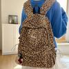 Schoolbag1011 New Street Trend Leopard Print School Bag Autumn and Winter Backpack Female Students Light Leisure Commuter Travel Backpack