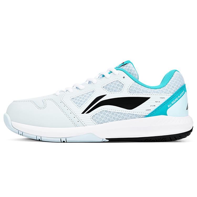 New LiNing Feather The Flash 1.0 Slip Resistant Low Top Badminton Shoes Unisex Cloud Porcelain Blue Black AYTT035-2