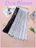 Lace Midi Skirt For Women With Hollowout Design Summer Aline Elegant Fashionable For Casual Wear