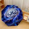 Queens Park Rangers FC Automatic 3‑Fold Umbrella 8‑Rib Windproof Folding Umbrella Sun Rain Protection For Outdoor Travel Daily Use