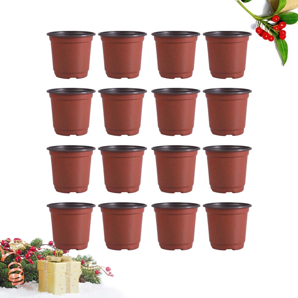 50PCS Mini Flower Pot Succulent Planter Holder Plastic Desktop Flowerpot Decor