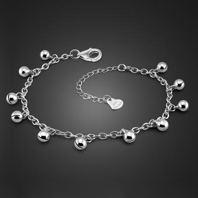 Cute Bell Anklet Bracelet Women'S Electroplated Micron Thick Rhodium Gold Silver Jewelry