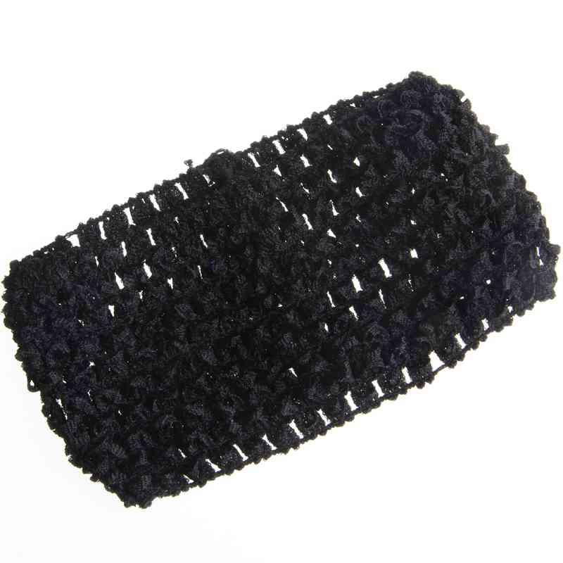 10PCS 7CM 2.76" Fashion Knit Headband for Hair Accessories Hollow Out Elastic Hairband for Headwear Hair Flowers
