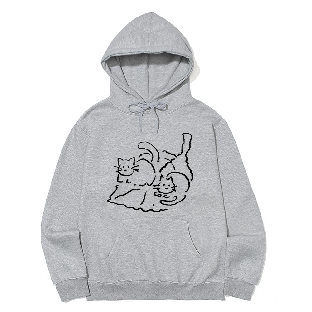 Two Cats On The Leaf Hoodie_3 Color