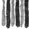 vidaXL Fliegenvorhang Grau und Schwarz 90x220 cm Chenille