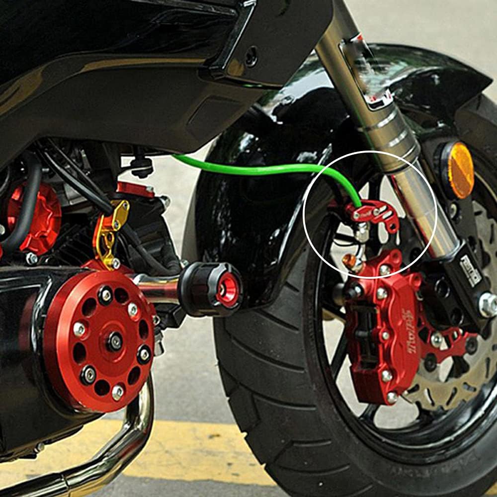 Universeller Motorrad-Bremskabelklemme Ölleitungsklemme Aluminium Bremskupplungskabel Ölrohr-Kabelklemme Passend für Yama-ha Hon-da