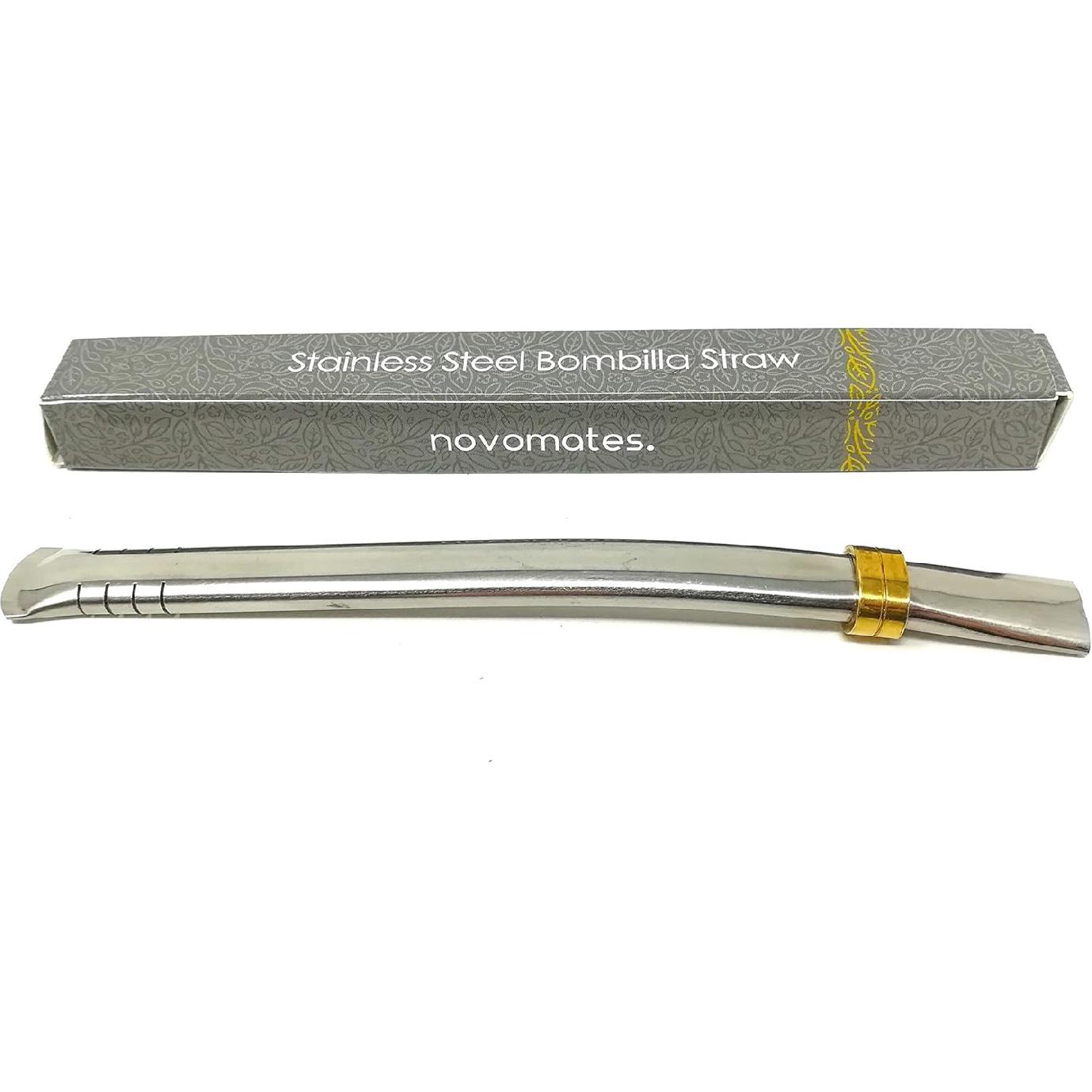 Novomates Easy Clean Yerba Mate Straw - Bombilla Mate for Mate Tea Drinking Straw – Food-Grade Stanley Steel Mate Straw - Bombilla Stanley Steel Straw Only