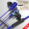 3,5-mm-Kabel-Kopfhörer Geräuschunterdrückung In-Ear Sport-Ohrhörer Dual-Treiber Bass Stereo Gaming-Headset HiFi-Musik-Ohrhörer mit Mikrofon