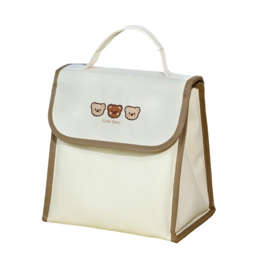 Thermische Lunchbox-Tasche mit großem Fassungsvermögen, verdickte Isolationsbeutel aus Aluminiumfolie, hochwertige Canvas-Bento-Tasche für Studenten