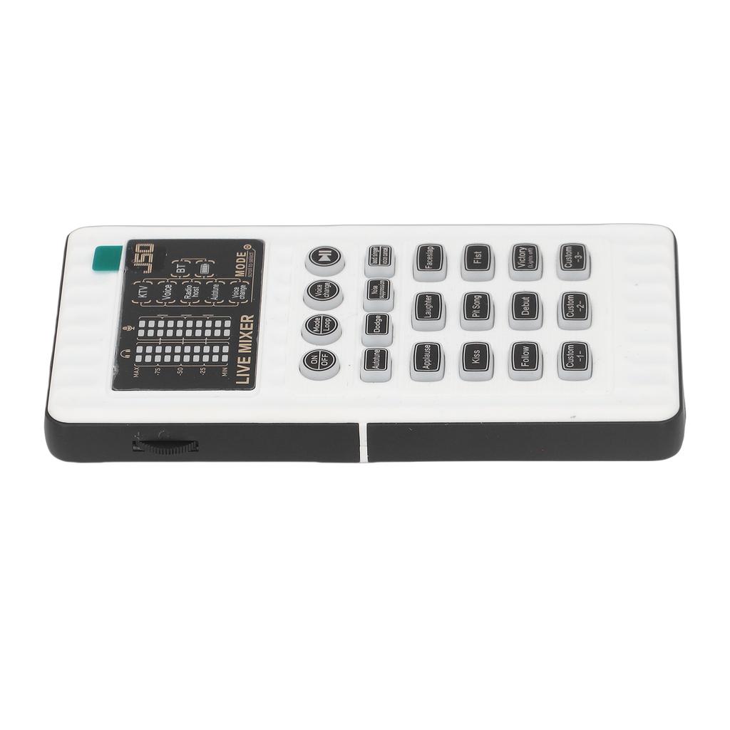 Portable Voice Changer Handheld Voice Changer Sound Card Plug And Play with 9 Built in Effects 8 Voice Modes for Mobile Phone Computer