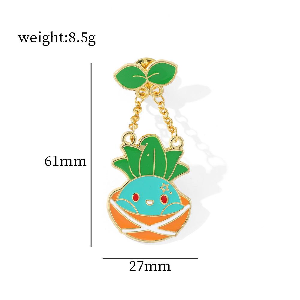 Брошь Покемон Лягушка Семечко Растение в Горшке Металлическая Значок Покемон Покемон