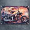 Vintage Aluminum Motorcycle Sign Pop Culture Metal Wall Art for Home Decor