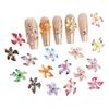 50Pcs Realistic 3D Lily Nail Art Decorations for Women Girls Resin Floral Embossed Nail Tips DIY Manicure Accessories Handmade Nail Design