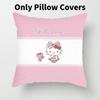 Hello Kitty Plush Pillow Cover With Soft Peach Skin Fabric For Bedroom And Couch Decor
