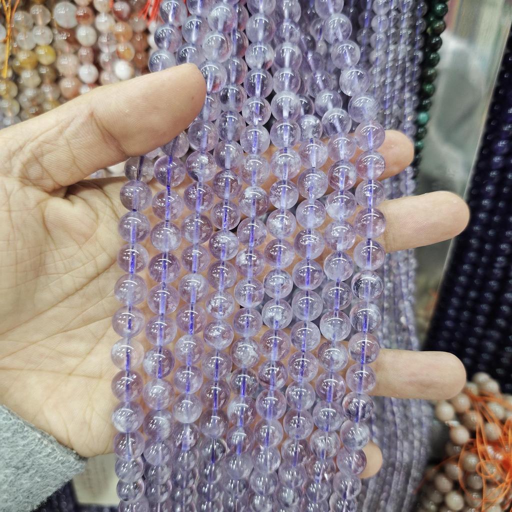 Purple Series Amethyst & Super Seven Crystal Beads: Round, Natural Stone, DIY Jewelry Accessories