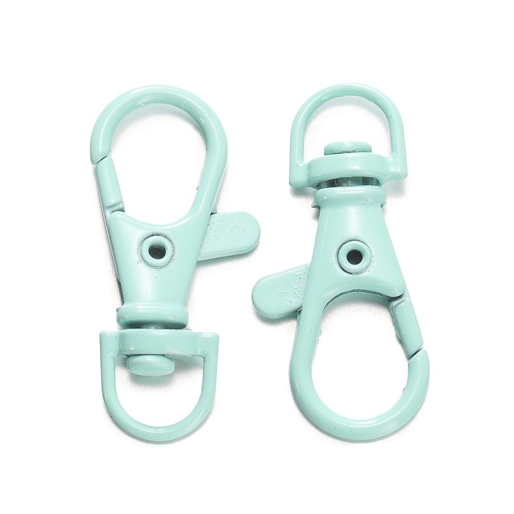 5/10Pcs Colorful Swivel Lobster Clasp Hooks Keychain Split Key Ring Connector for Bag Key Chain DIY Jewelry Making Supplies