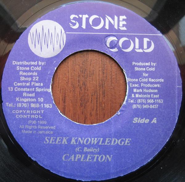 

7inch Record CAPLETON - Seek Knowledge NONE Stone Cold 1999 Jamaica Reggae, Ska & Dub Used