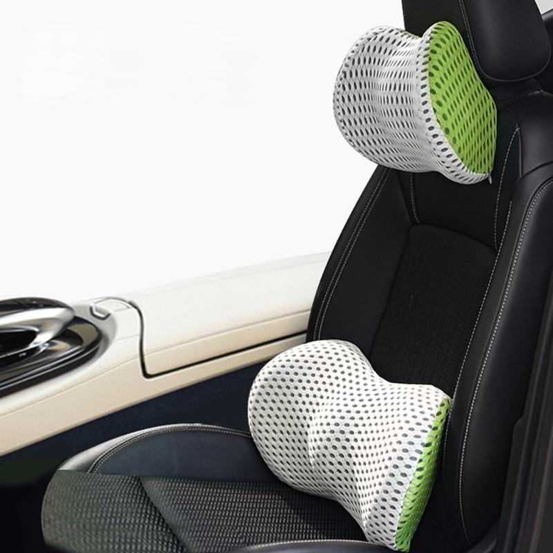 Back Support Pillow for Office and Car Seats 3D Curveds Lumbar Cushions with Washable Cover for Enhanceds Comfort