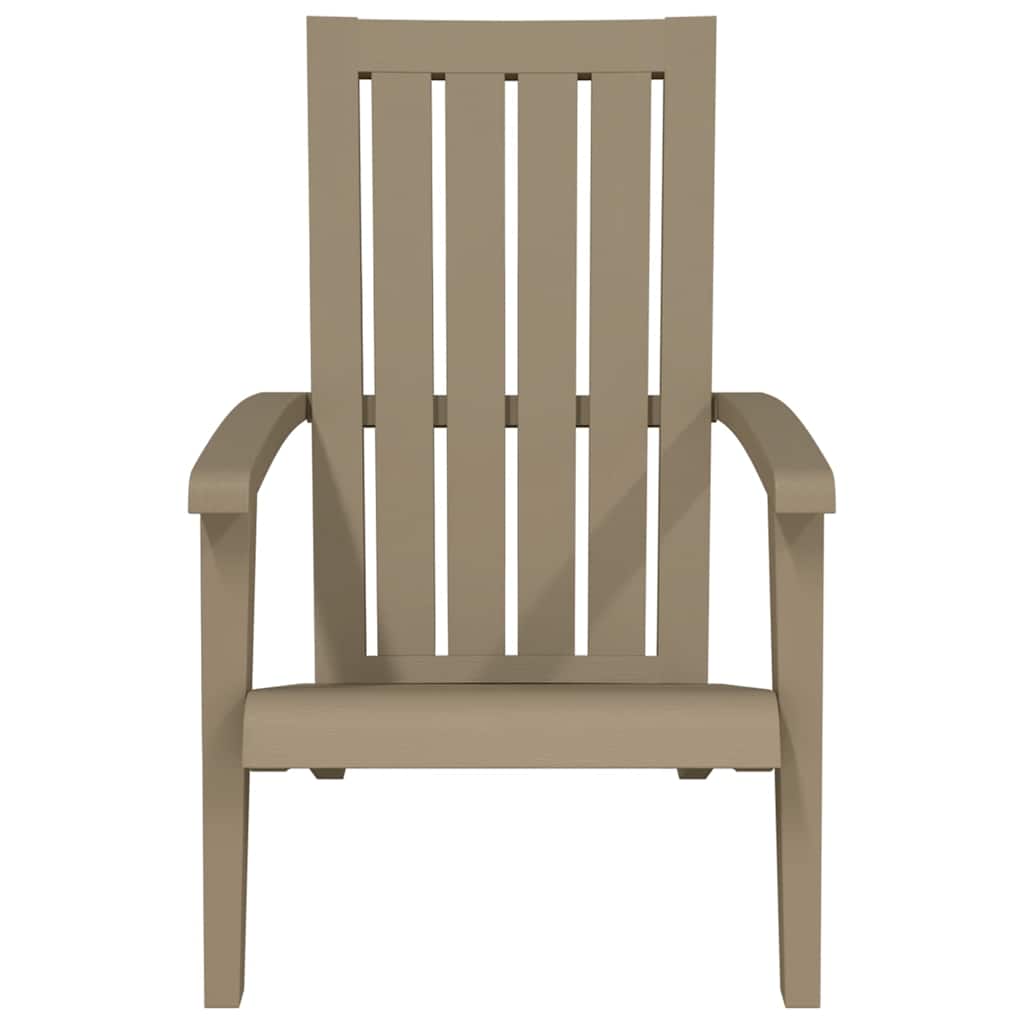 vidaXL Adirondack-Gartenstühle 2 Stk. Hellbraun Polypropylen