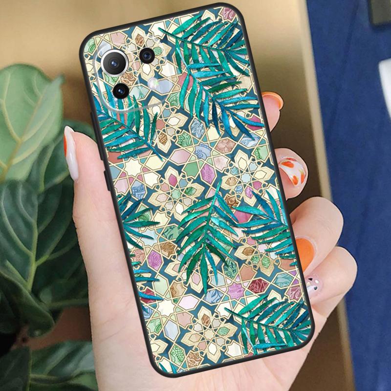 Muted Moroccan Mosaic Tiles Case For Xiaomi 17 Pro Max 14 15 Ultra 13T 14T 15T Pro POCO F8 F7 F5 F6 X5 X6 X7 Pro Coque