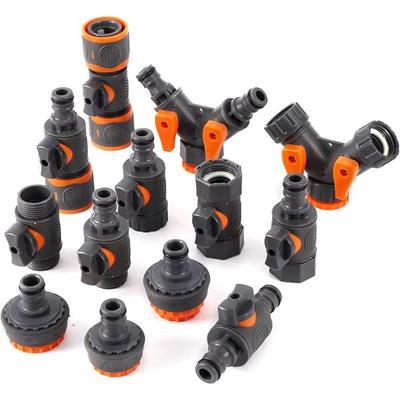 Garden Hose Quick Connector 1/2 3/4 1 Inch Pipe Coupler Stop Water Connector 16/20/32mm Repair Joint Irrigation System Fitting