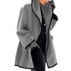 2026 Women's Multicolor Oversized Collar Hooded Loose Wool Coat - European & American Autumn/Winter Fashion