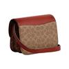 Coach Idol 21 Classic Logo Flap Chain Messenger Bag Women Shoulder Bag Brown Red CM551-B4NQ4