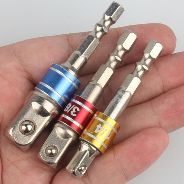 3 buc. șurub pătrat cu piuliță găurit cu impact Adaptor pentru biți de extensie Adaptor pentru cheie tubulară