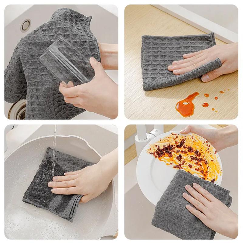 Lavetă de bucătărie Waffle Weave Lavetă Ultra Moale Absorbantă Lavetă de Spălare Lavetă de Bucătărie de Uz Casnic Instrument de Curățare a Lavetelor