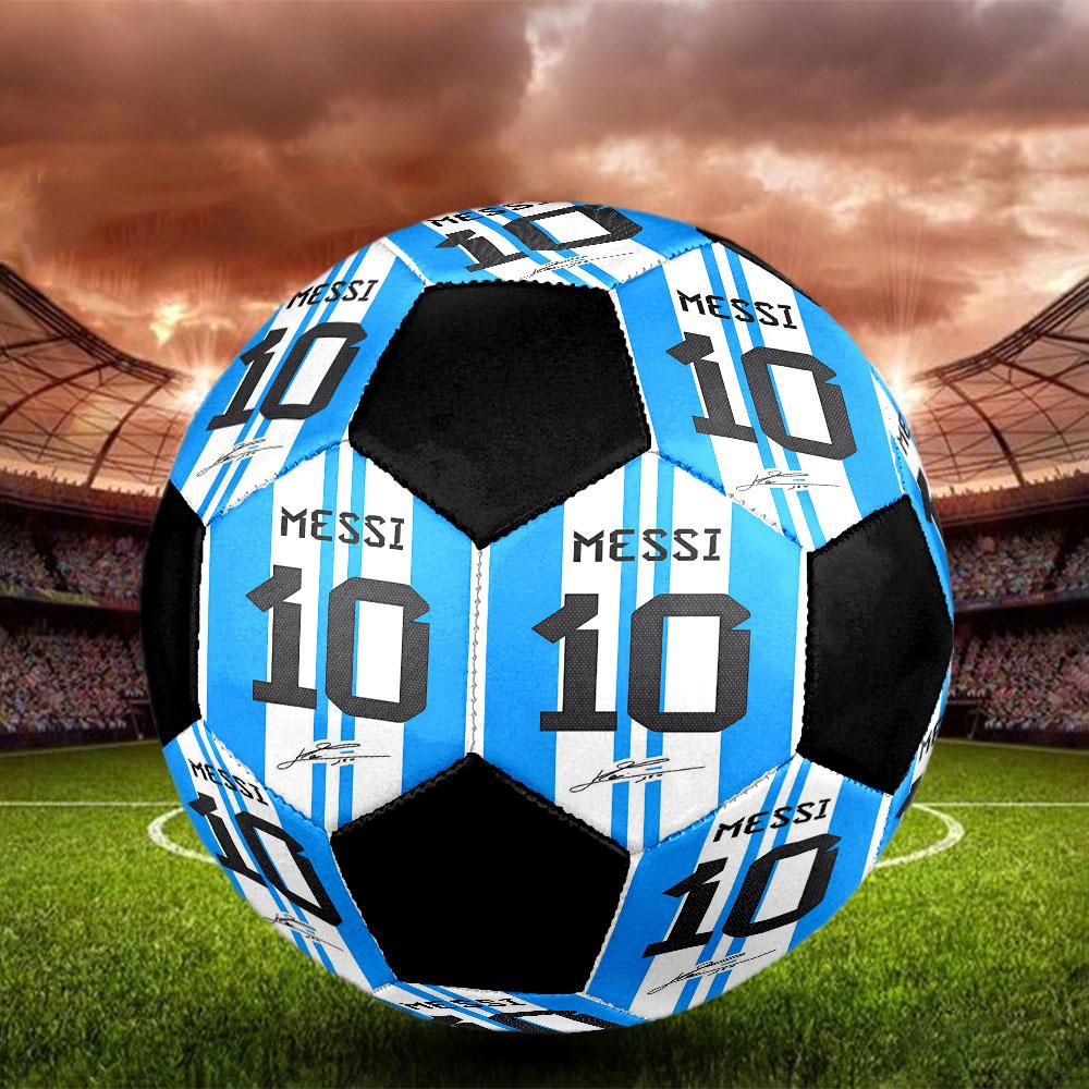 1 pz Pallone da Calcio Lionel Messi Taglia 5 Pallone da Calcetto Indoor Moda Colorato Gioco in Giardino - Ottimo Regalo per Appassionati di Sport HE42
