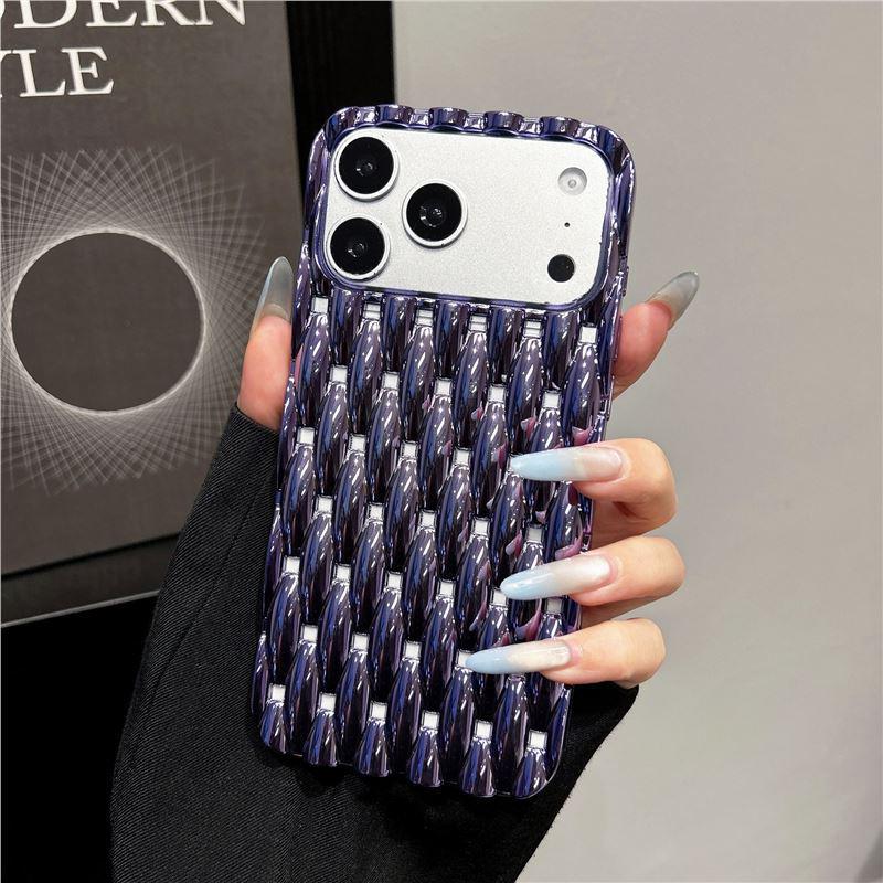 Apple 17 Pro Max Woven Braid Heat Dissipation Case, iPhone 16/15/13 Large Hole Protective Cover.