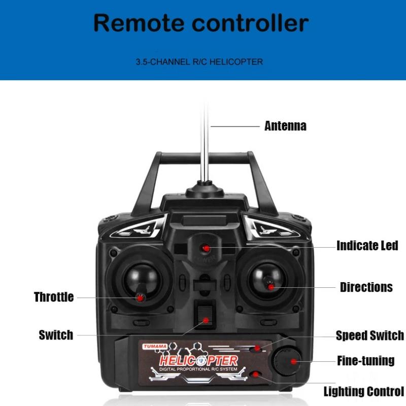 Rc Helicopter With Remote Control Extra Durable Big Plane Toy For Kids Drone Model Outdoor 3.5CH 80cm Aircraft Large Helicoptero