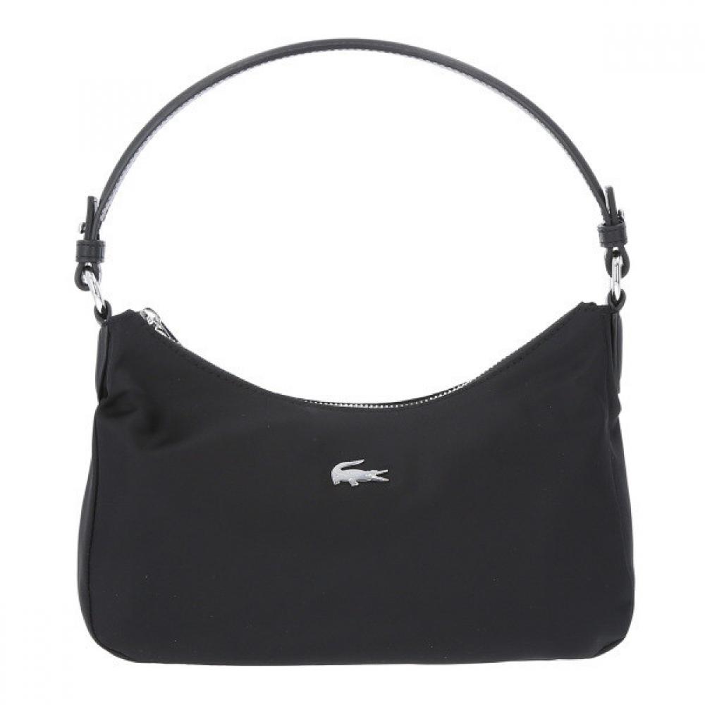 

Lacoste Izzie Nylon Shoulder Hobo Bag 000black Js