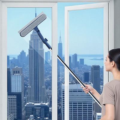 Adjustable Glass Cleaning Artifact Efficient Labor-saving Design High-rise Window Cleaner Plastic Window Mop Window Cleaning