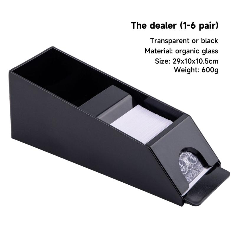Sapata de Distribuição de Cartas de Jogo de Plástico para 4/6 Baralhos Embaralhador de Cartas de Jogo de Mesa Dealer de Póquer para Distribuir Baralhos