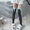 Lace Hairball Lace Calf Socks Women'S Spring And Autumn Stockings With Boots White Knee Socks Jk Black Stockings Women