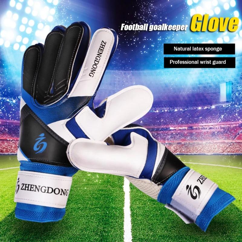 Men Women Goalkeeper Gloves Thick Latex Soccer Gloves Wear-resistant Anti-slip Waterproof Football Gloves