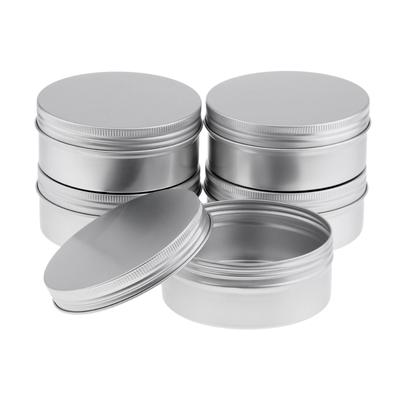 24 X Steel Round Tin Cans 50g Screw Top Lid Storage Beard Lip Balm Empty Can