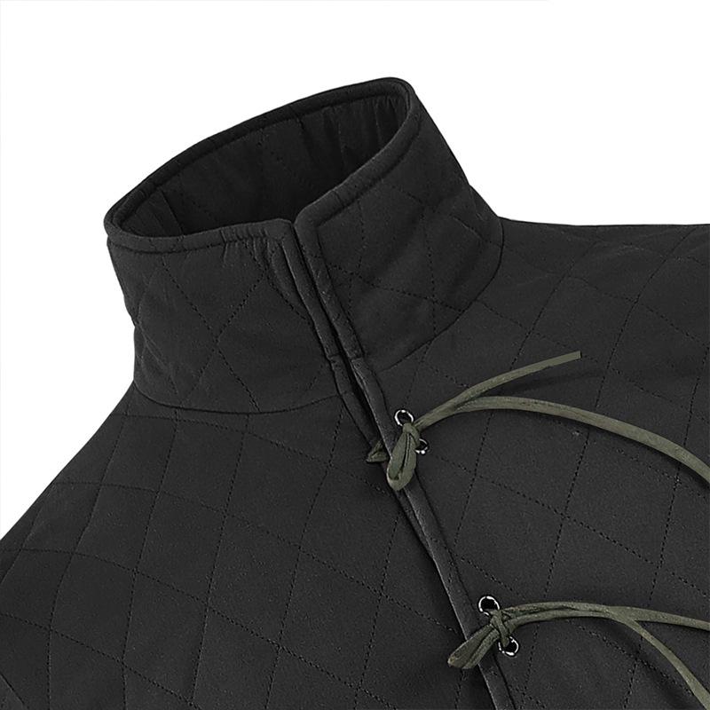 Men's Medieval-Inspired Pirate Jacket with Eye-Catching Color Blocking and Stand Collar