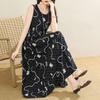 Women's Plus Size Floral Print Sleeveless Maxi Dress, Casual Loose Summer Long Dress (XL-5XL)