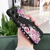 Satin Brocade Phone Case For Xiaomi Redmi Note 14 13 12 12S 11 11S 10 10S 9 9S Pro Plus 4G 5G Liquid Silicone Cover