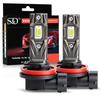 2Pcs 20000LM H4 H7 LED Headlight Bulbs 1:1 Mini Canbus H1 H11 H8 Led Lamp 9005 HB3 9006 HB4 Car Headlamp Fanless DRL Light Auto Fog Lamps 6500K White